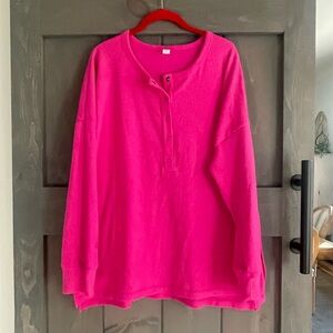 Women's Pink Button-Up Top